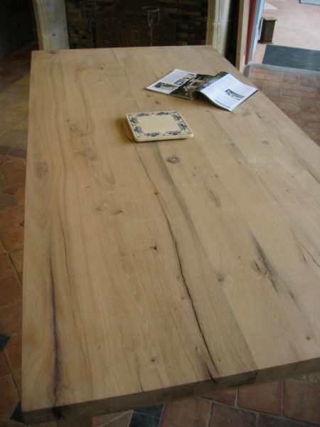 table rustique vieux chene