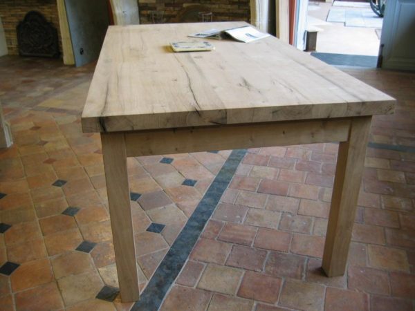 table rustique vieux chene