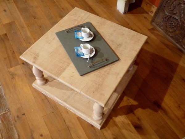 table basse chene brut