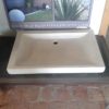 Vasque rectangulaire en pierre naturelle