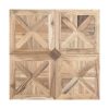 Panneaux de parquet en vieux chêne avec des cabochons