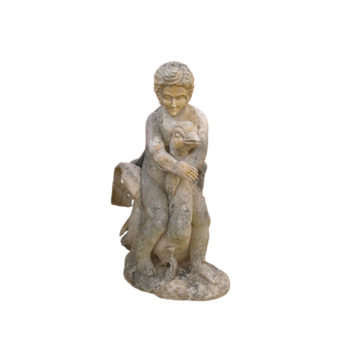 statue en pierre calcaire cherubin