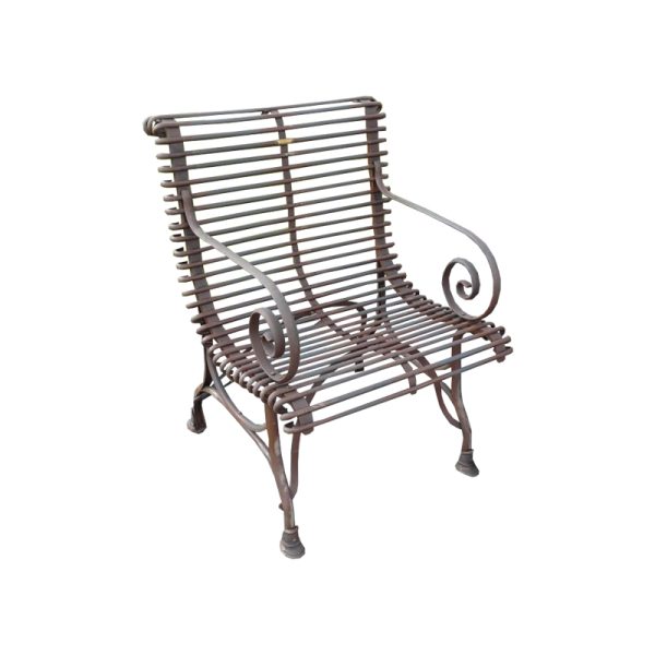 fauteuil en métal de jardin ancien