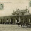Carte postale de la Gare des Chantiers avec pavés anciens en granit Versailles