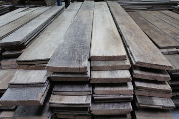 Antique reclaimed French oak floorboards