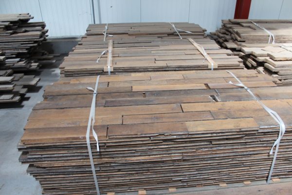 Reclaimed French oak parquet floorboards
