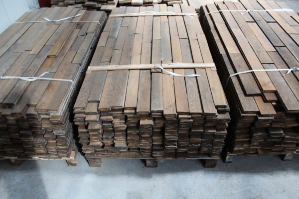 Reclaimed Haussmann-era French oak parquet floorboards