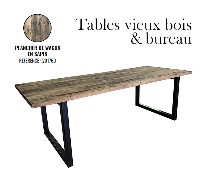 Table de recuperation en bois wagon