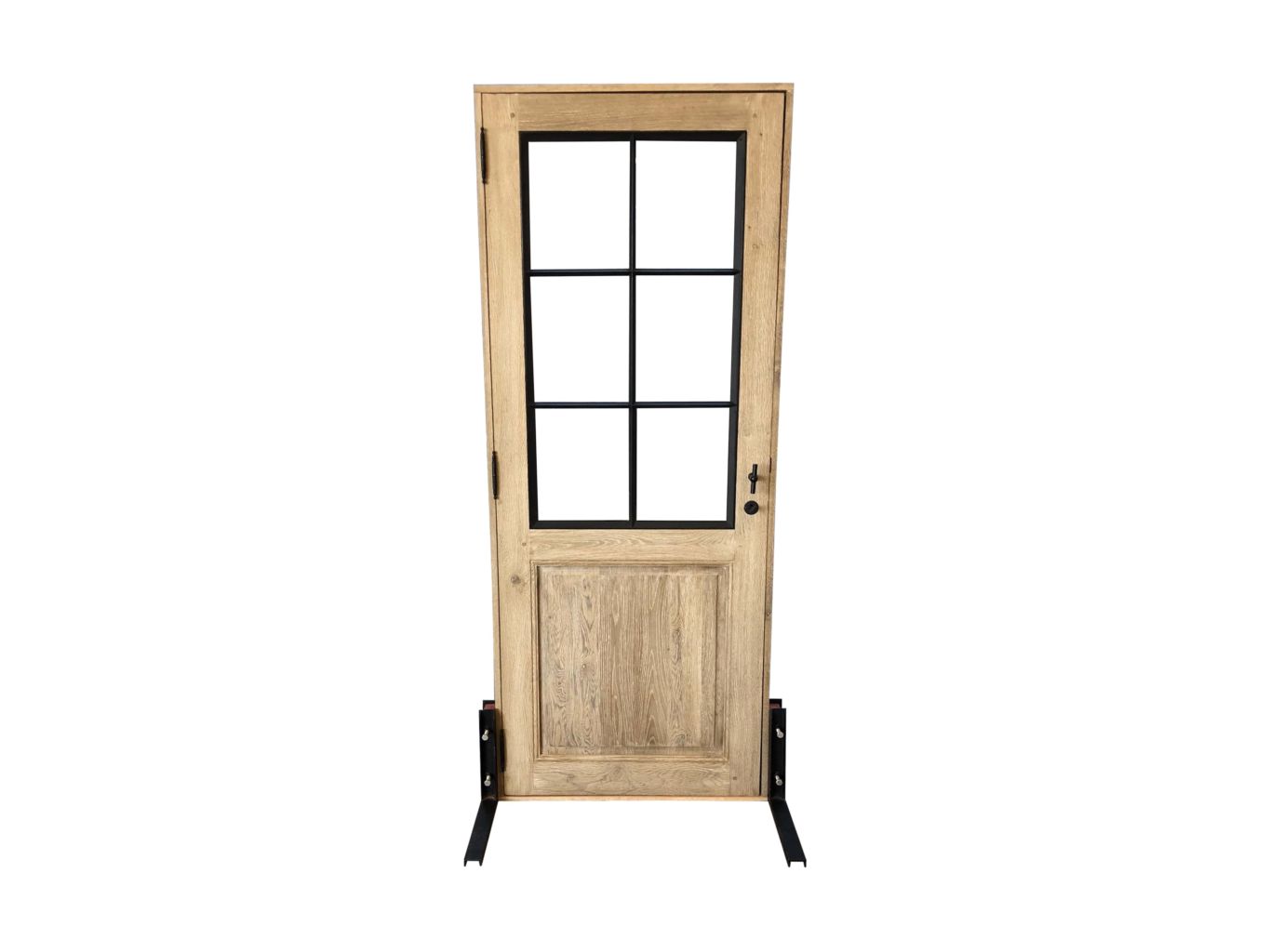 Intérieur porte en chêne avec verre clair-portes en bois-XL Joinery-PESARO 