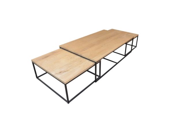 table chene bois salon