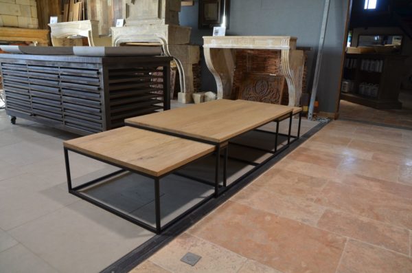 table bois chene basse pour salon