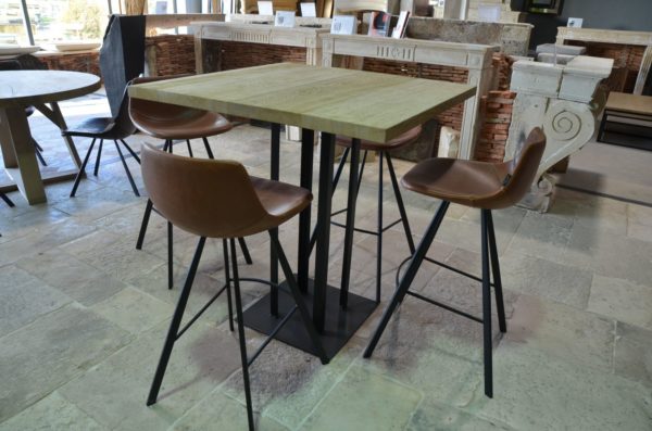 table bois et metal style industriel