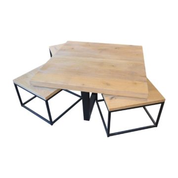 Table basse gigogne avec 5 pièces