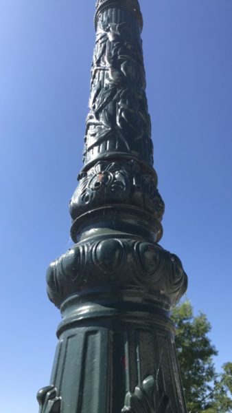 lampadaire ancien vert provenance paris