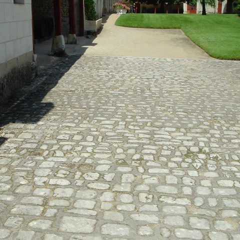 Extérieur pavés anciens Chenonceau