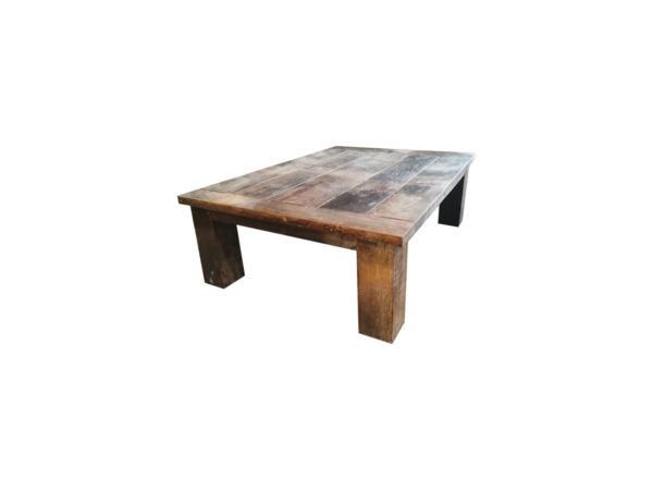 table basse en chêne de tonneau ancien