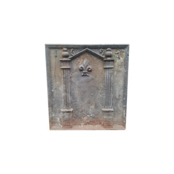 plaque ancienne de cheminée datée de 1691