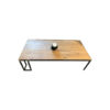 table basse moderne avec plateau en chêne