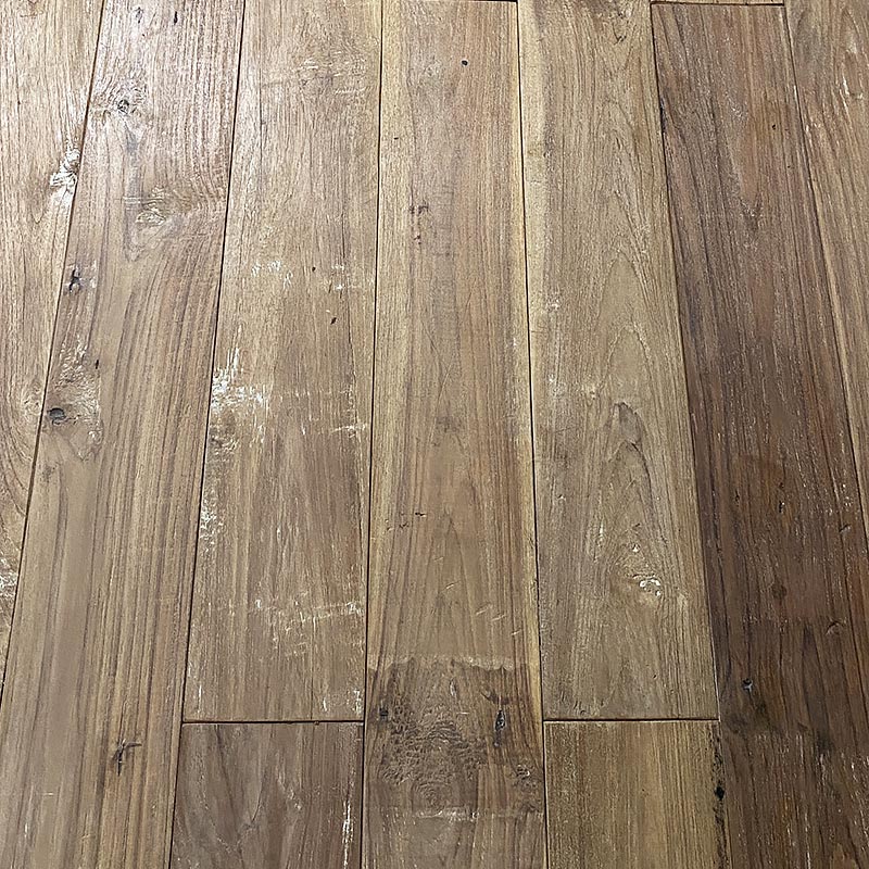 parquet vintage teck blanc