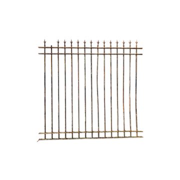 Grille de propriété ancienne avec barreaudage rond