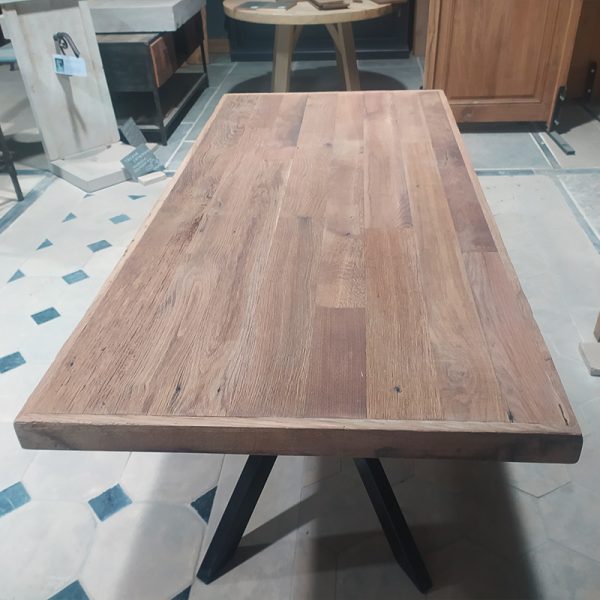 Table vieux bois en chêne rectangulaire