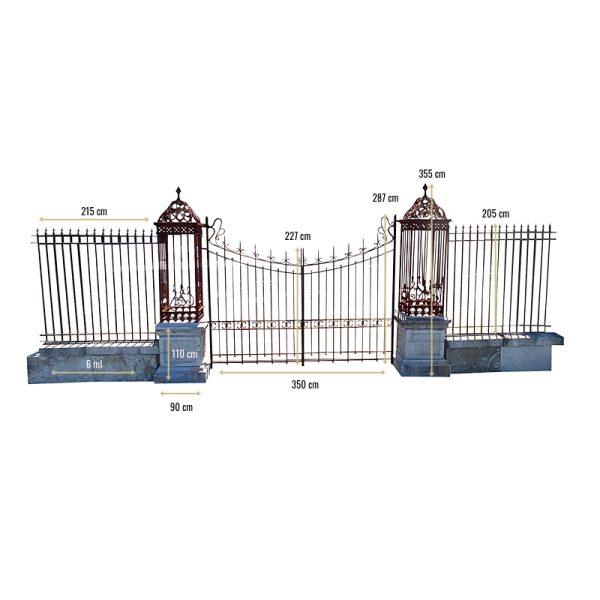 Dimensions de l'entrée de propriété