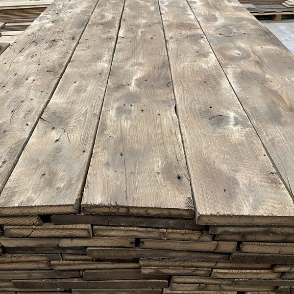 Lot de plancher ancien à bords droits en chataignier