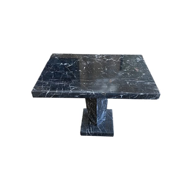 Table guéridon marbre noir