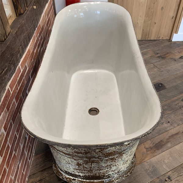 Baignoire en fonte émaillée rétro