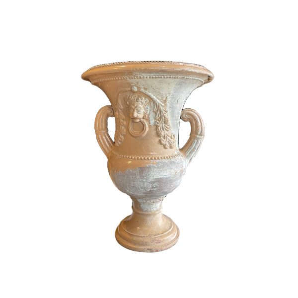 Vase Médicis ancien en terre cuite vernissée :