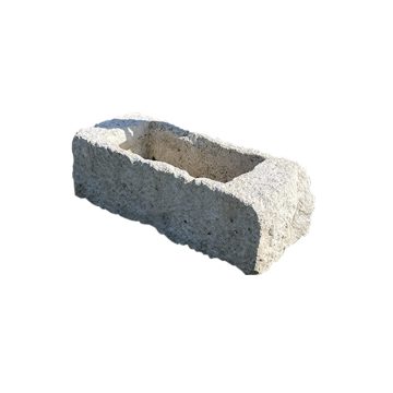 Bac ancien rectangle en pierre calcaire