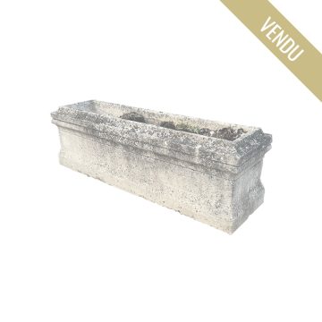 jardinière rectangle en pierre calcaire