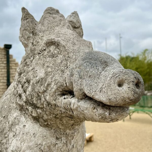 Sculpture tête de sanglier