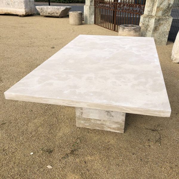 Plateau de table en pierre intérieur et extérieur