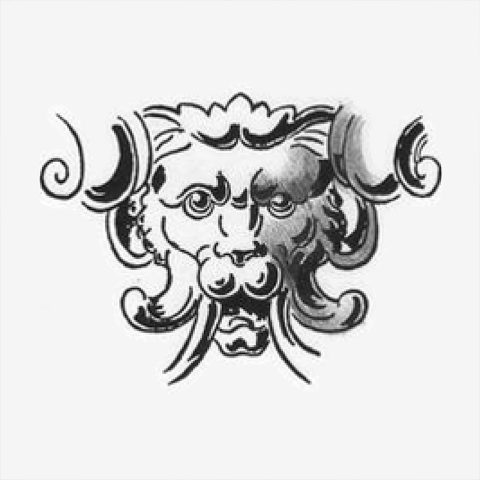 Tête de lion tenant un anneau Louis XIII