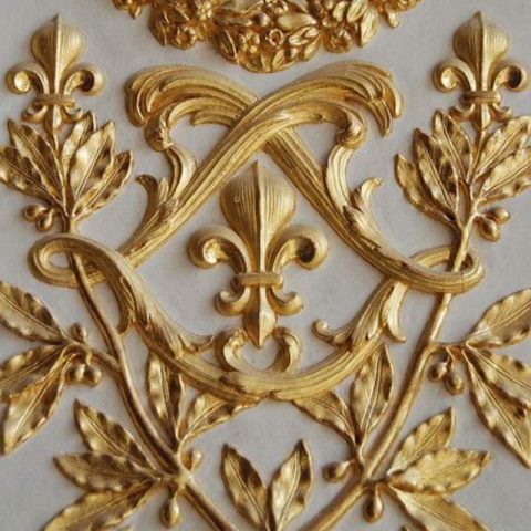 Fleur de lys et laurier Louis XIV